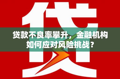 蓬溪贷款不良率攀升，金融机构如何应对风险挑战？