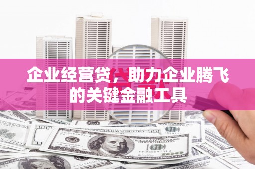 蓬溪企业经营贷，助力企业腾飞的关键金融工具