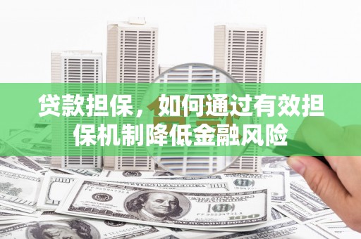 蓬溪贷款担保，如何通过有效担保机制降低金融风险