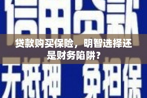 蓬溪贷款购买保险，明智选择还是财务陷阱？