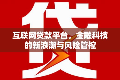 蓬溪互联网贷款平台，金融科技的新浪潮与风险管控